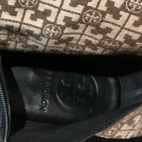 TORY BURCH BLACK TALL AMANDA RIDDING BOOTS - Picture 16 of 16